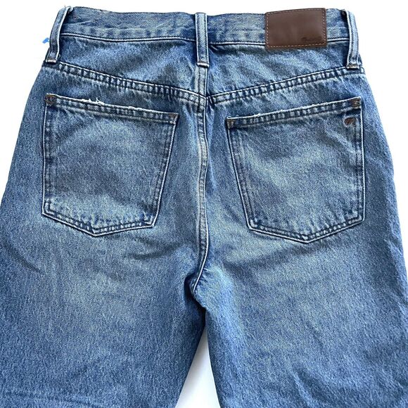 MADEWELL Women’s Classic Straight Jeans High Rise Destructed Edition - Picture 11 of 12